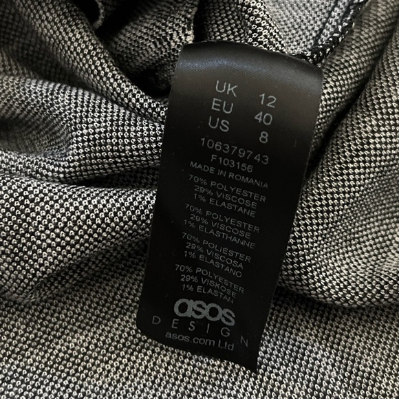 NWT ASOS Design Women’s Plaid Windowpane Print Shacket Shirt Jacket | US 8 - Picture 7 of 7